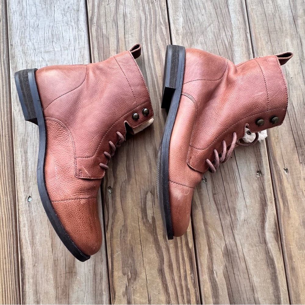 Fat Face Brown Catrin Lace Up Ankle Boots size 40 (us 9-9.5) - Picture 4 of 10